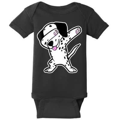 Dalmatian Dabbing Funny Dalmation Dab Dog Dance Baby Bodysuit