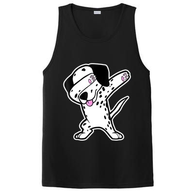 Dalmatian Dabbing Funny Dalmation Dab Dog Dance PosiCharge Competitor Tank