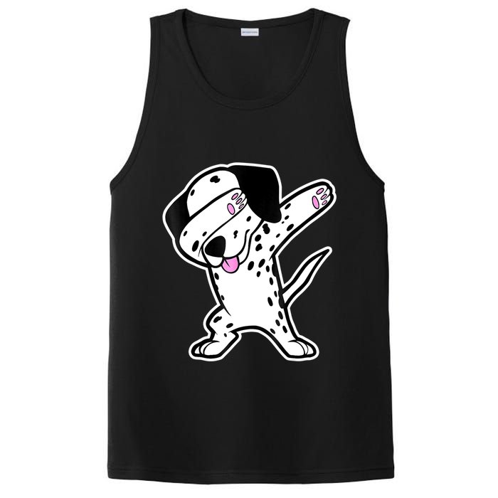 Dalmatian Dabbing Funny Dalmation Dab Dog Dance PosiCharge Competitor Tank