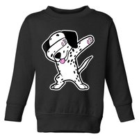 Dalmatian Dabbing Funny Dalmation Dab Dog Dance Toddler Sweatshirt