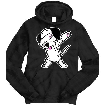Dalmatian Dabbing Funny Dalmation Dab Dog Dance Tie Dye Hoodie