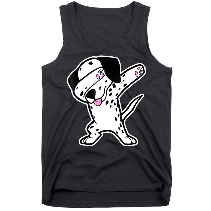 Dalmatian Dabbing Funny Dalmation Dab Dog Dance Tank Top