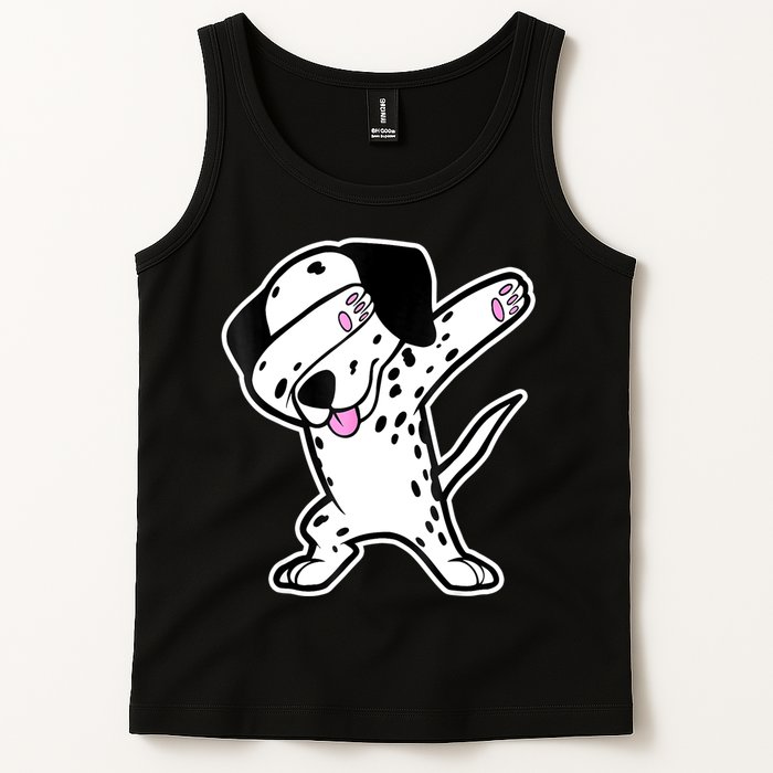 Dalmatian Dabbing Funny Dalmation Dab Dog Dance Tank Top