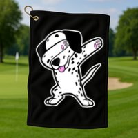 Dalmatian Dabbing Funny Dalmation Dab Dog Dance Golf Towel