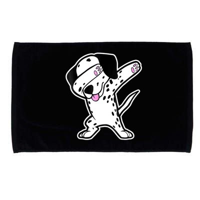 Dalmatian Dabbing Funny Dalmation Dab Dog Dance Microfiber Hand Towel