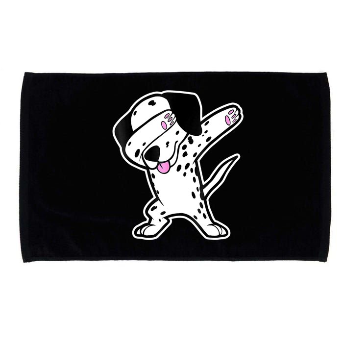 Dalmatian Dabbing Funny Dalmation Dab Dog Dance Microfiber Hand Towel
