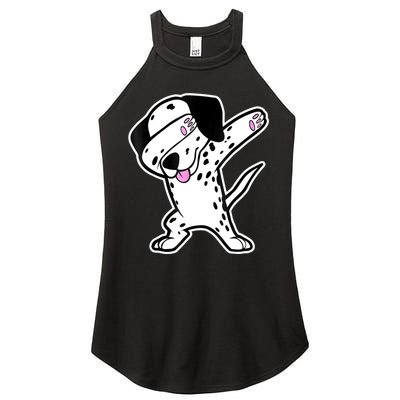 Dalmatian Dabbing Funny Dalmation Dab Dog Dance Women's Perfect Tri Rocker Tank
