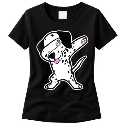 Dalmatian Dabbing Funny Dalmation Dab Dog Dance Womens T-Shirt