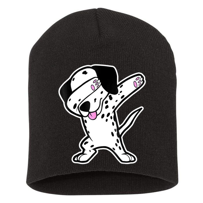 Dalmatian Dabbing Funny Dalmation Dab Dog Dance Short Acrylic Beanie