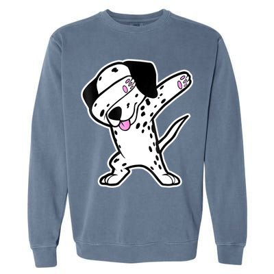 Dalmatian Dabbing Funny Dalmation Dab Dog Dance Garment-Dyed Sweatshirt