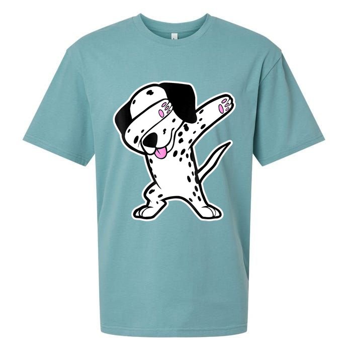 Dalmatian Dabbing Funny Dalmation Dab Dog Dance Sueded Cloud Jersey T-Shirt