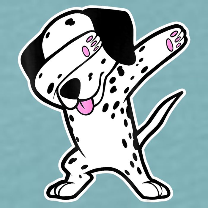 Dalmatian Dabbing Funny Dalmation Dab Dog Dance Sueded Cloud Jersey T-Shirt