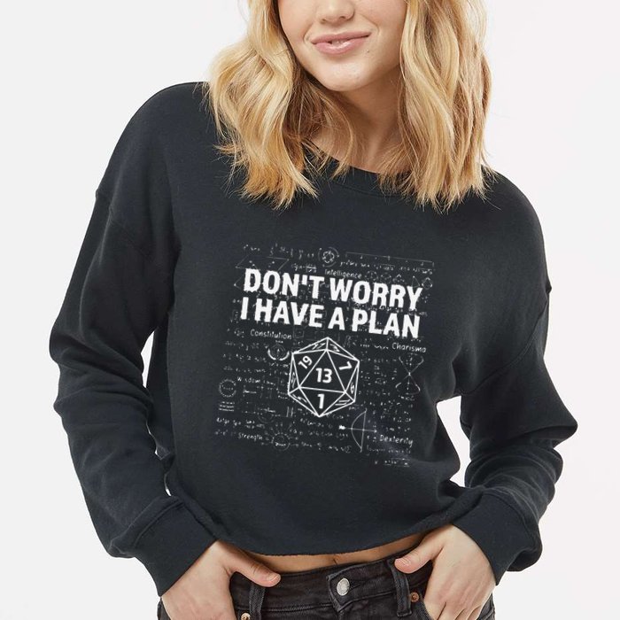 Dungeons D20 Fail RPG Fumble Funny Gamer Cropped Pullover Crew