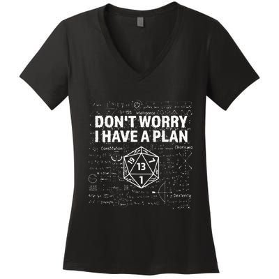 Dungeons D20 Fail RPG Fumble Funny Gamer Women's V-Neck T-Shirt