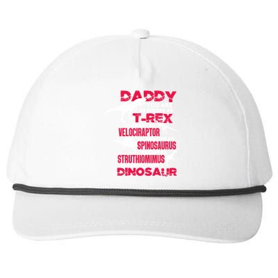 Daddy Dinosaur Father's Day Daddy You Are Strong As Tgiftrex Gift Snapback Five-Panel Rope Hat