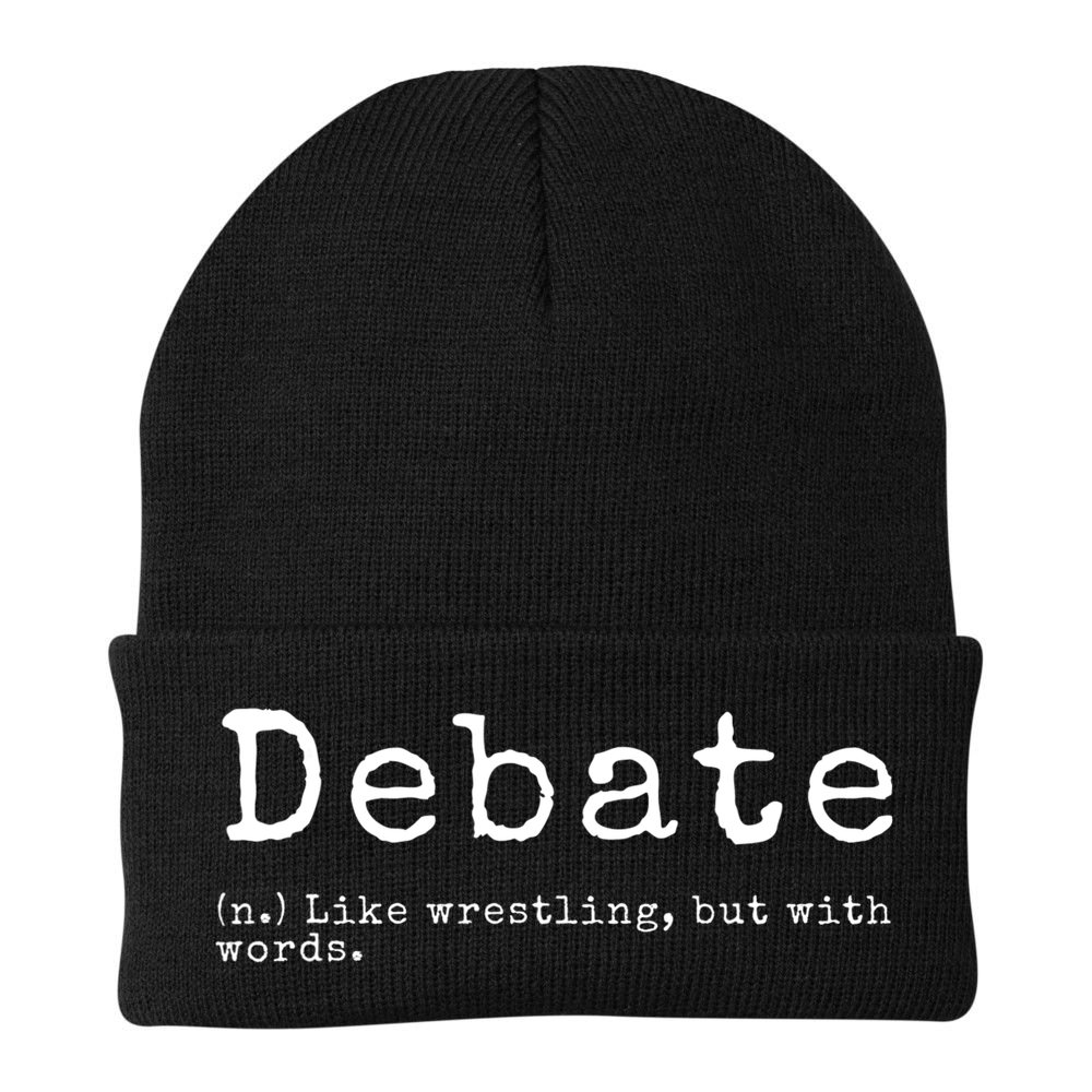 Debate Definition Funny Debate Team Gift Beanie