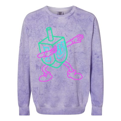 Dabbing Dreidel Funny Hanukkah Gifts Colorblast Crewneck Sweatshirt