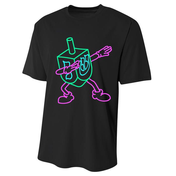 Dabbing Dreidel Funny Hanukkah Gifts Performance Sprint T-Shirt