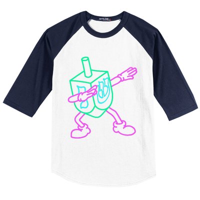 Dabbing Dreidel Funny Hanukkah Gifts Baseball Sleeve Shirt