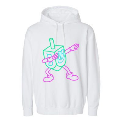 Dabbing Dreidel Funny Hanukkah Gifts Garment-Dyed Fleece Hoodie