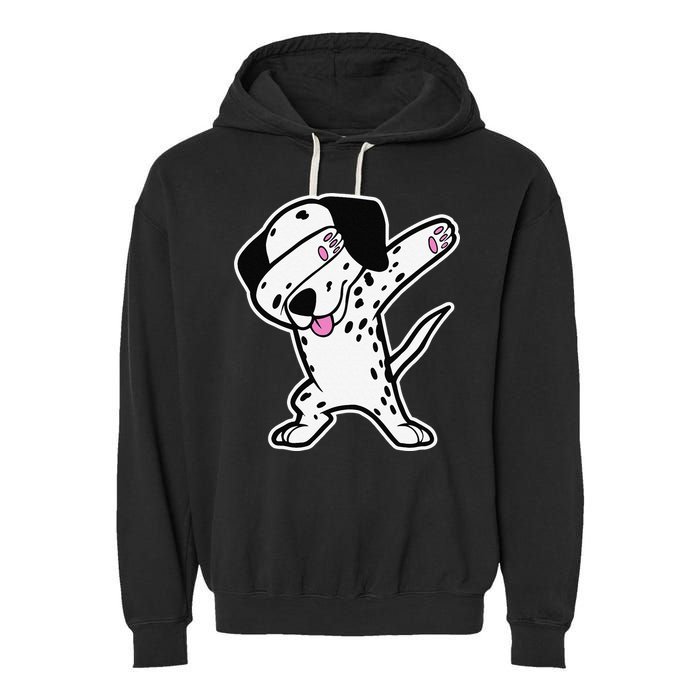 Dalmatian Dabbing Funny Dalmation Dab Dog Dance Garment-Dyed Fleece Hoodie