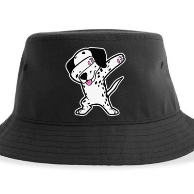 Dalmatian Dabbing Funny Dalmation Dab Dog Dance Sustainable Bucket Hat
