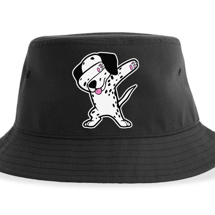 Dalmatian Dabbing Funny Dalmation Dab Dog Dance Sustainable Bucket Hat