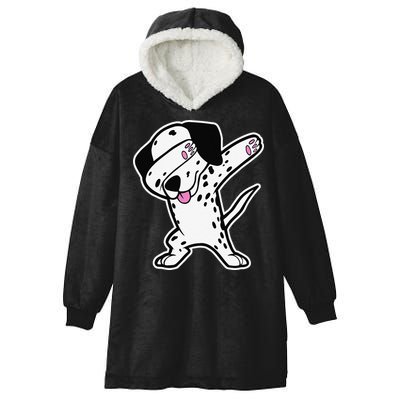 Dalmatian Dabbing Funny Dalmation Dab Dog Dance Hooded Wearable Blanket