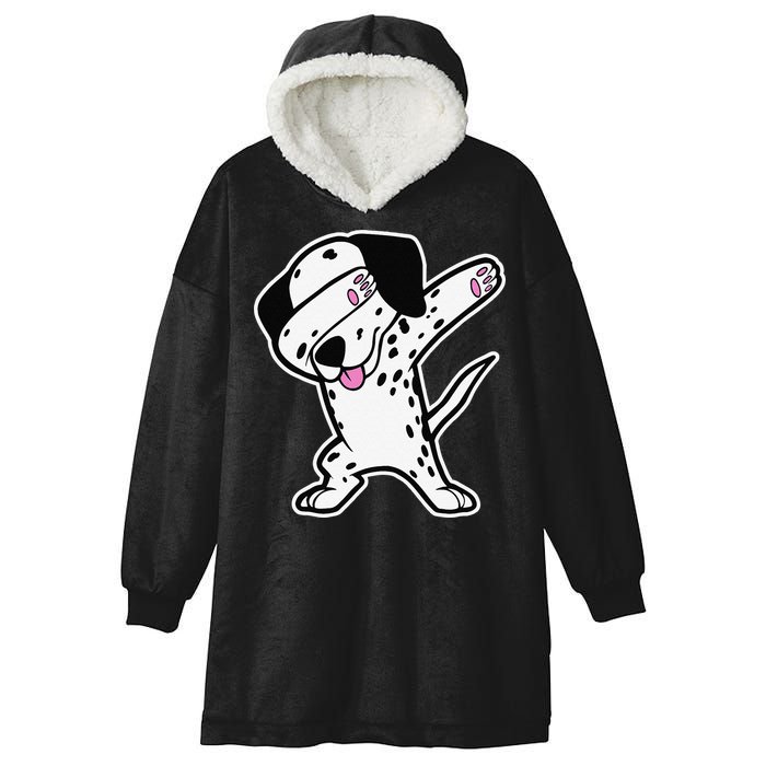 Dalmatian Dabbing Funny Dalmation Dab Dog Dance Hooded Wearable Blanket