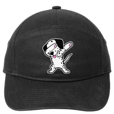 Dalmatian Dabbing Funny Dalmation Dab Dog Dance 7-Panel Snapback Hat