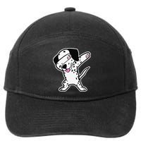 Dalmatian Dabbing Funny Dalmation Dab Dog Dance 7-Panel Snapback Hat
