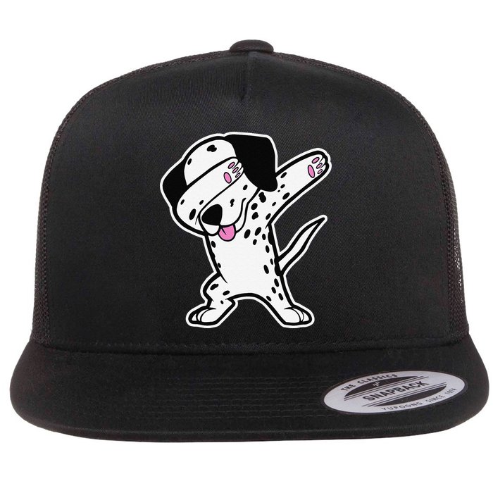 Dalmatian Dabbing Funny Dalmation Dab Dog Dance Flatbill Hat