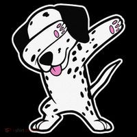 Dalmatian Dabbing Funny Dalmation Dab Dog Dance Poster
