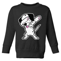 Dalmatian Dabbing Funny Dalmation Dab Dog Dance Toddler Sweatshirt