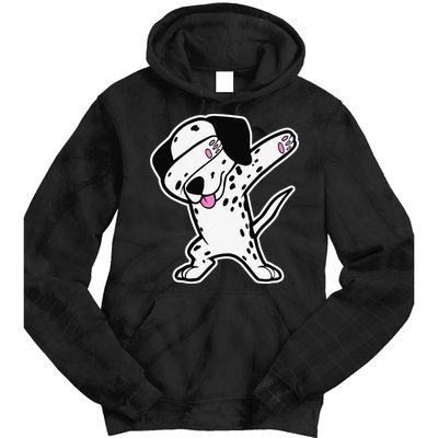 Dalmatian Dabbing Funny Dalmation Dab Dog Dance Tie Dye Hoodie