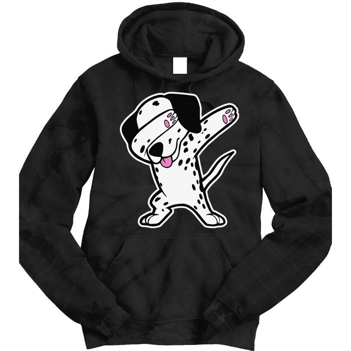 Dalmatian Dabbing Funny Dalmation Dab Dog Dance Tie Dye Hoodie