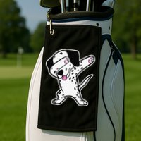 Dalmatian Dabbing Funny Dalmation Dab Dog Dance Golf Towel