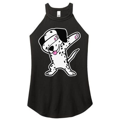 Dalmatian Dabbing Funny Dalmation Dab Dog Dance Women's Perfect Tri Rocker Tank