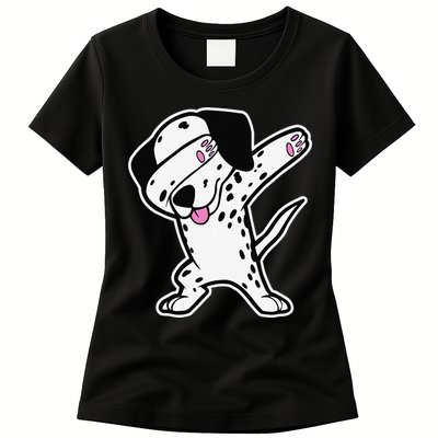 Dalmatian Dabbing Funny Dalmation Dab Dog Dance Womens T-Shirt