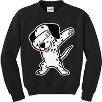 Dalmatian Dabbing Funny Dalmation Dab Dog Dance Kids Sweatshirt