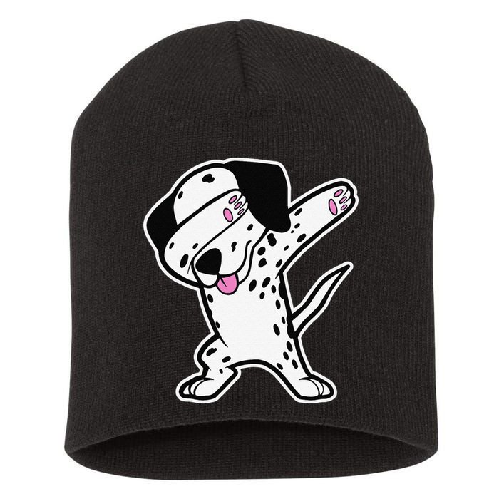 Dalmatian Dabbing Funny Dalmation Dab Dog Dance Short Acrylic Beanie