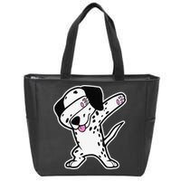 Dalmatian Dabbing Funny Dalmation Dab Dog Dance Zip Tote Bag