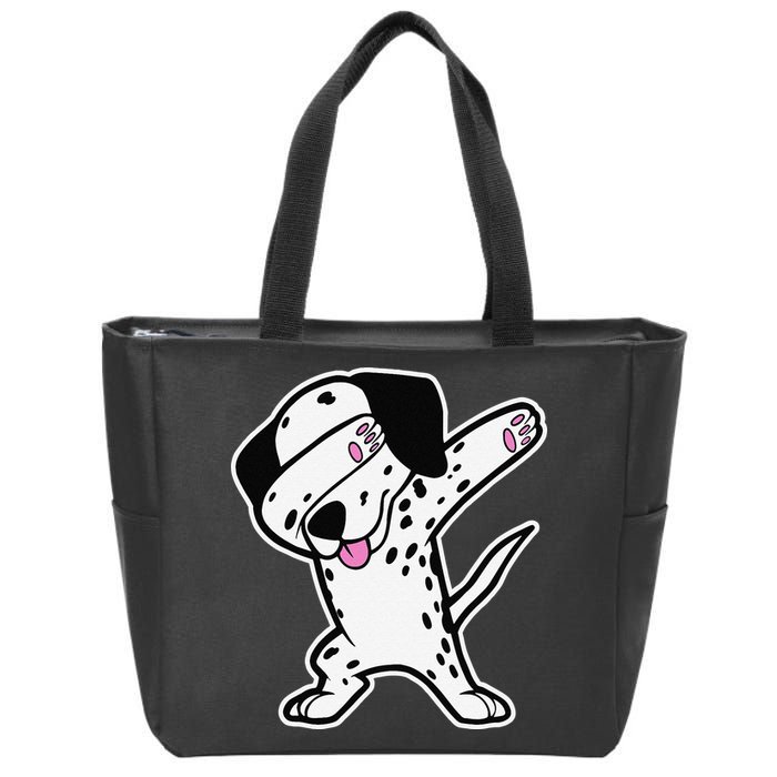 Dalmatian Dabbing Funny Dalmation Dab Dog Dance Zip Tote Bag
