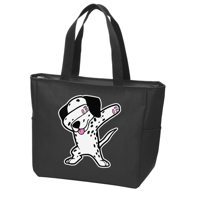 Dalmatian Dabbing Funny Dalmation Dab Dog Dance Zip Tote Bag
