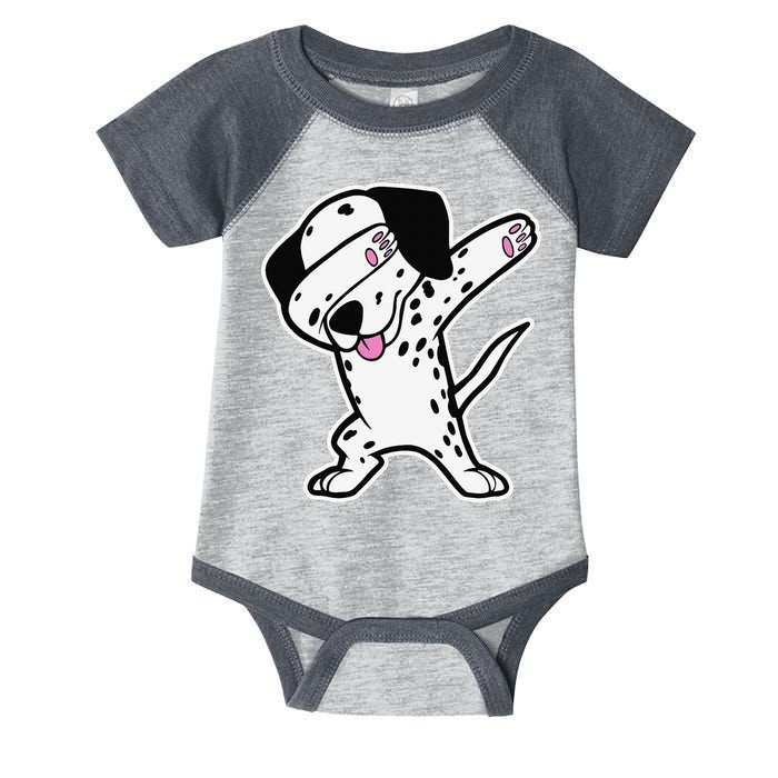 Dalmatian Dabbing Funny Dalmation Dab Dog Dance Infant Baby Jersey Bodysuit