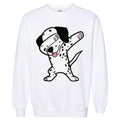 Dalmatian Dabbing Funny Dalmation Dab Dog Dance Garment-Dyed Sweatshirt