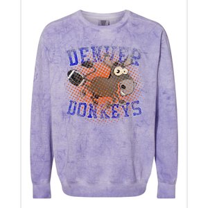 Denver Donkeys Football Colorblast Crewneck Sweatshirt