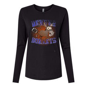 Denver Donkeys Football Womens Cotton Relaxed Long Sleeve T-Shirt