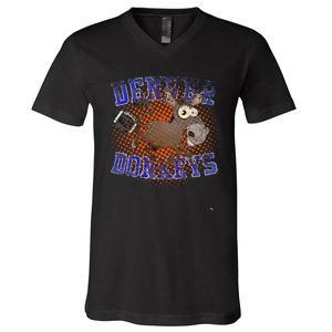 Denver Donkeys Football V-Neck T-Shirt