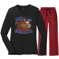 Denver Donkeys Football Women's Long Sleeve Flannel Pajama Set 